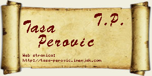 Tasa Perović vizit kartica